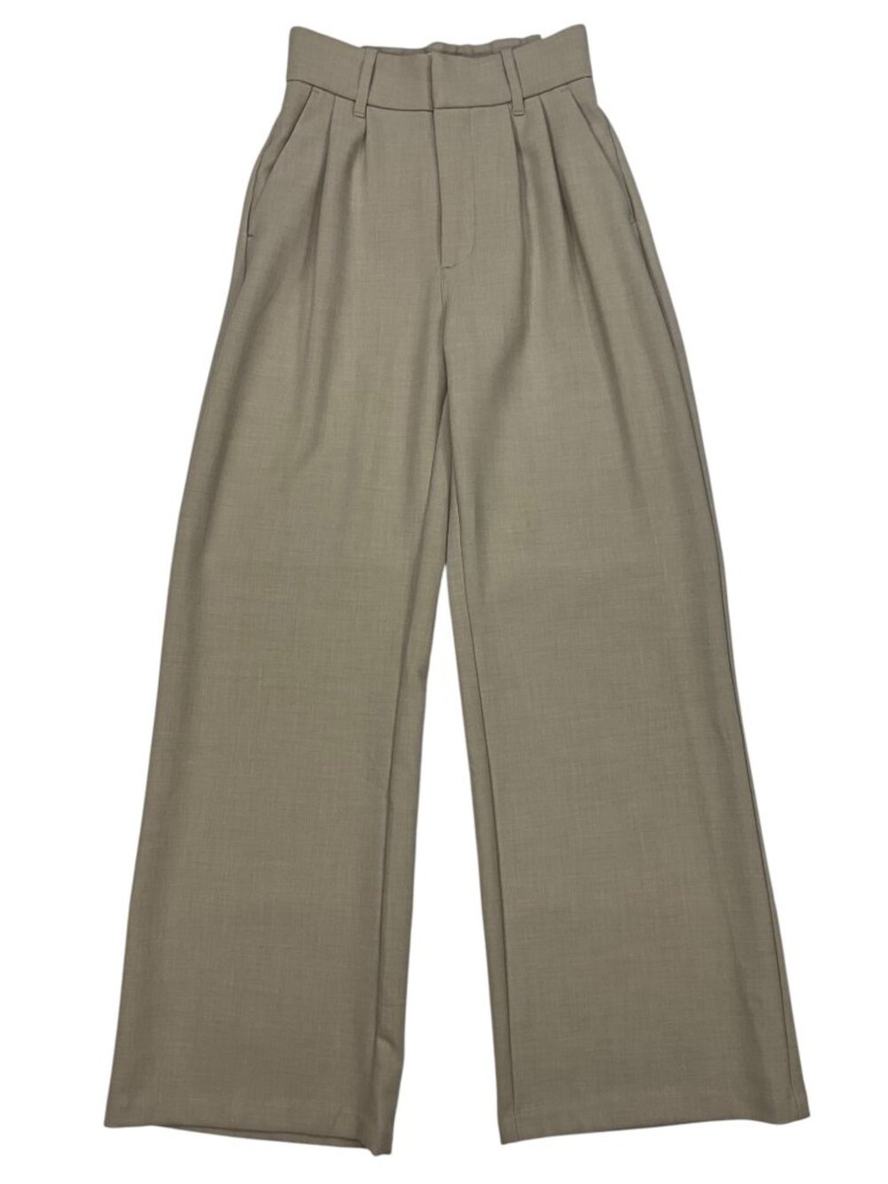 Abercrombie & Fitch A&F Sloane Tailored Wide Leg Pant XXS Short Cream NEW